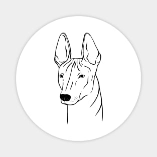 Xoloitzcuintli (Black and White) Magnet